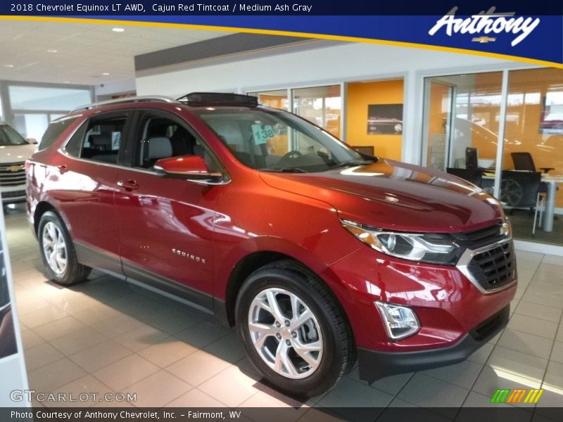 Cajun Red Tintcoat / Medium Ash Gray 2018 Chevrolet Equinox LT AWD