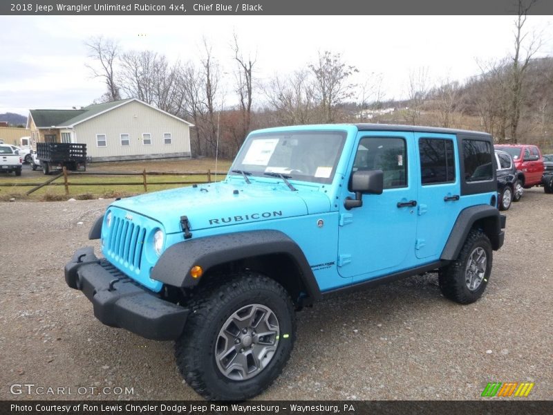 Chief Blue / Black 2018 Jeep Wrangler Unlimited Rubicon 4x4