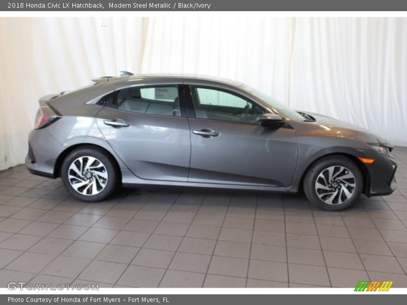 Modern Steel Metallic / Black/Ivory 2018 Honda Civic LX Hatchback