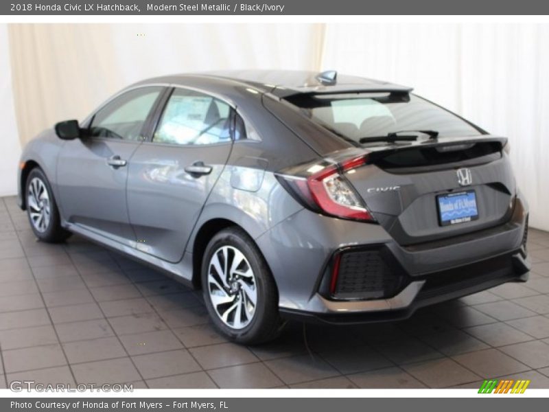 Modern Steel Metallic / Black/Ivory 2018 Honda Civic LX Hatchback