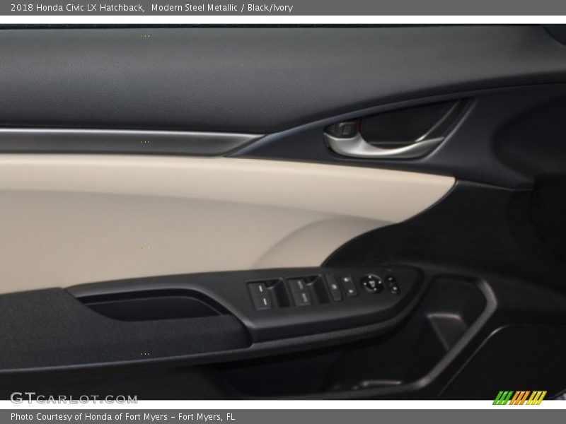 Modern Steel Metallic / Black/Ivory 2018 Honda Civic LX Hatchback
