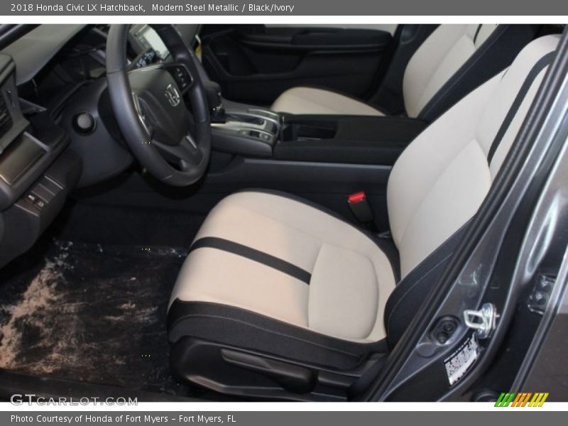 Modern Steel Metallic / Black/Ivory 2018 Honda Civic LX Hatchback