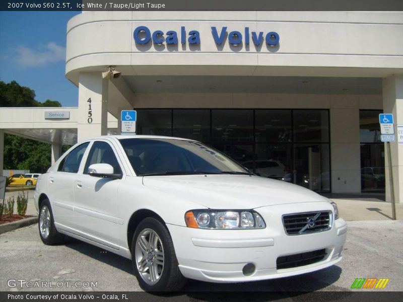 Ice White / Taupe/Light Taupe 2007 Volvo S60 2.5T