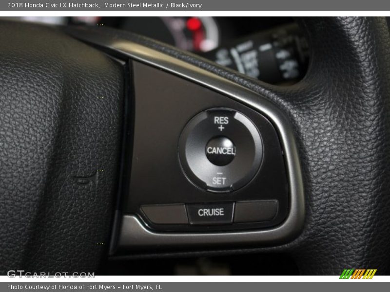 Modern Steel Metallic / Black/Ivory 2018 Honda Civic LX Hatchback