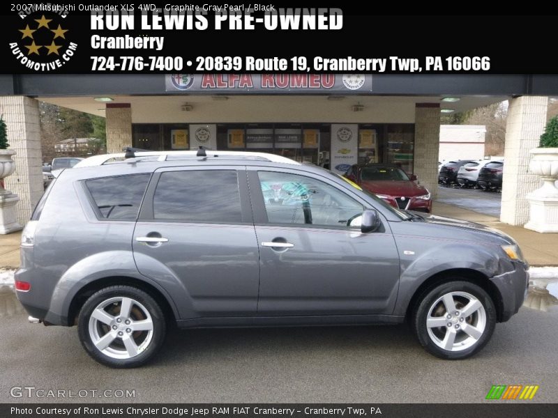 Graphite Gray Pearl / Black 2007 Mitsubishi Outlander XLS 4WD