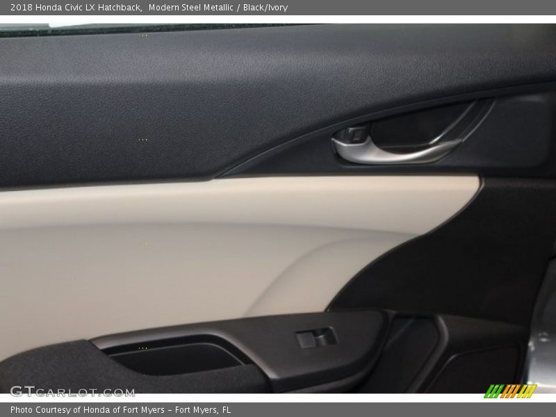 Modern Steel Metallic / Black/Ivory 2018 Honda Civic LX Hatchback