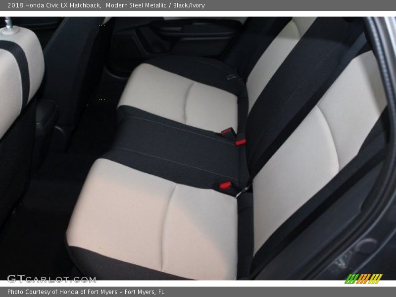 Modern Steel Metallic / Black/Ivory 2018 Honda Civic LX Hatchback