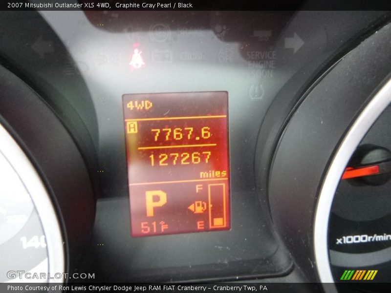 Graphite Gray Pearl / Black 2007 Mitsubishi Outlander XLS 4WD