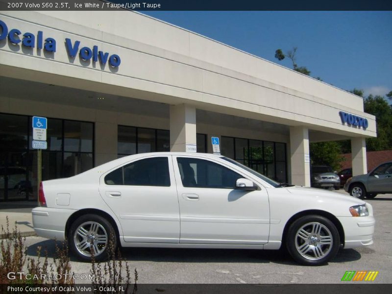 Ice White / Taupe/Light Taupe 2007 Volvo S60 2.5T