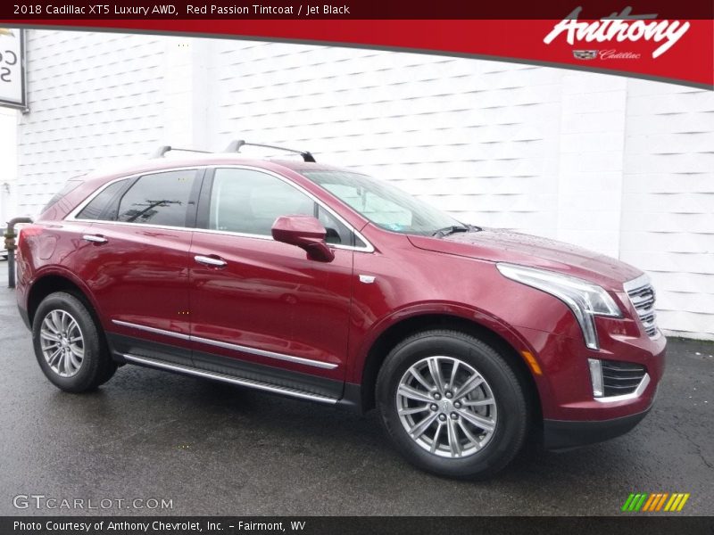 Red Passion Tintcoat / Jet Black 2018 Cadillac XT5 Luxury AWD