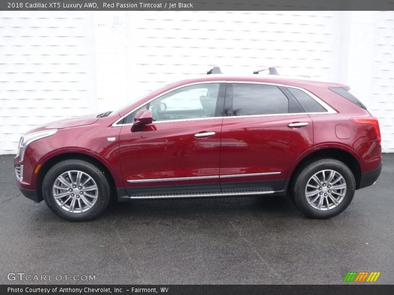 Red Passion Tintcoat / Jet Black 2018 Cadillac XT5 Luxury AWD
