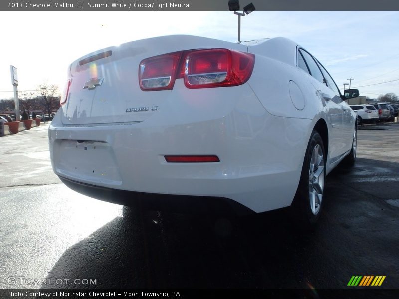 Summit White / Cocoa/Light Neutral 2013 Chevrolet Malibu LT