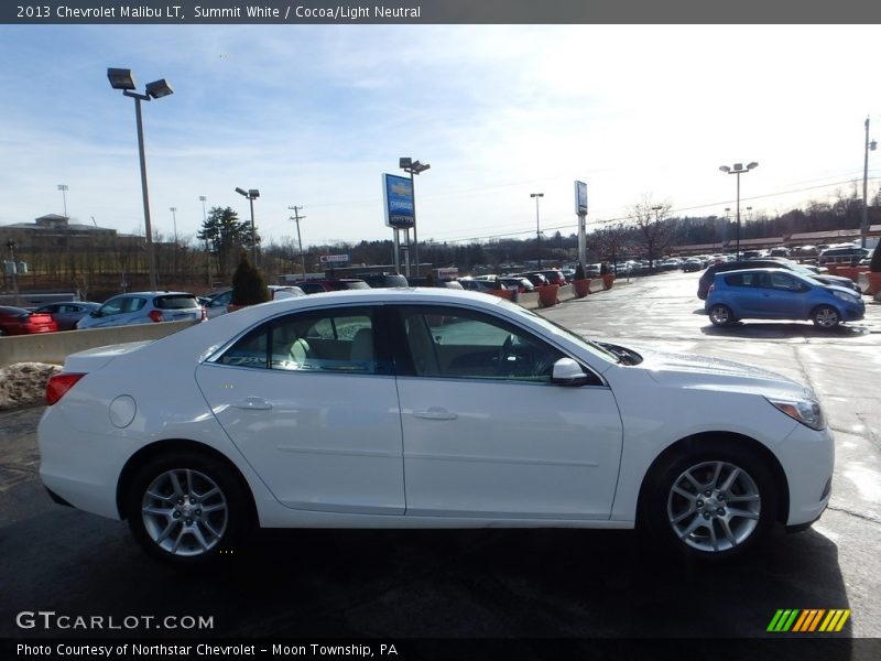 Summit White / Cocoa/Light Neutral 2013 Chevrolet Malibu LT
