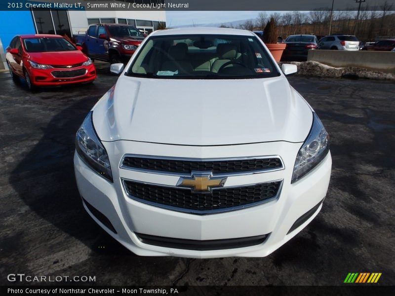 Summit White / Cocoa/Light Neutral 2013 Chevrolet Malibu LT