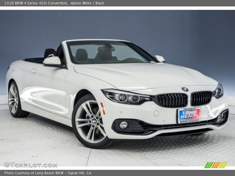 Alpine White / Black 2018 BMW 4 Series 430i Convertible
