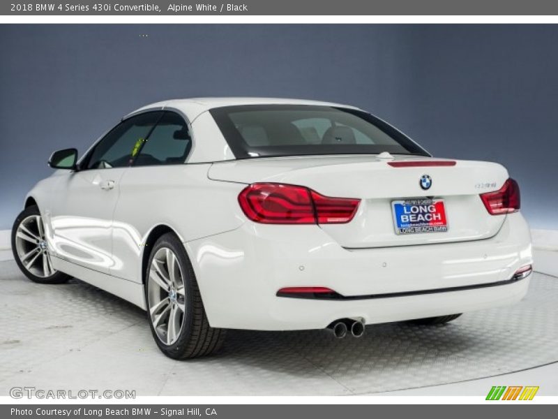 Alpine White / Black 2018 BMW 4 Series 430i Convertible