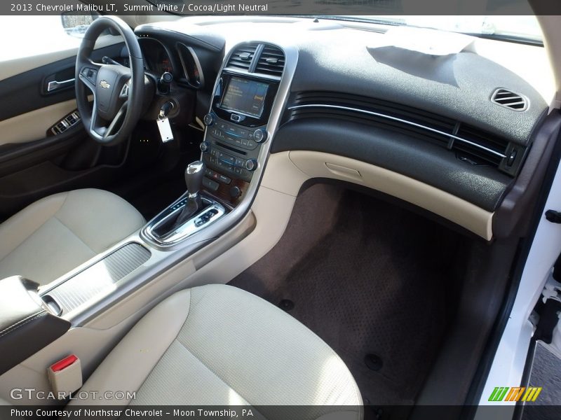 Summit White / Cocoa/Light Neutral 2013 Chevrolet Malibu LT