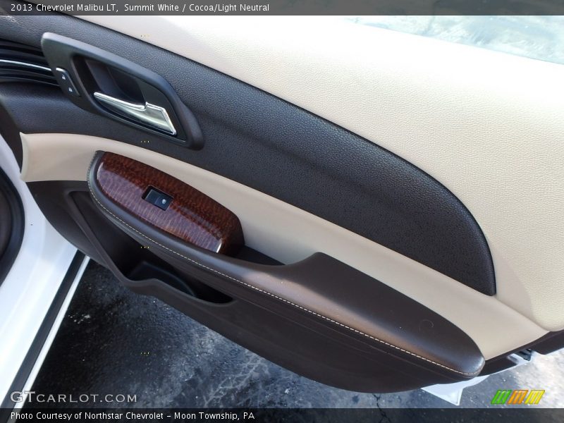 Summit White / Cocoa/Light Neutral 2013 Chevrolet Malibu LT