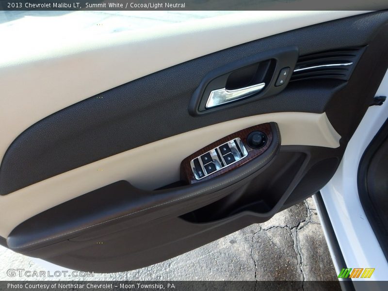 Summit White / Cocoa/Light Neutral 2013 Chevrolet Malibu LT