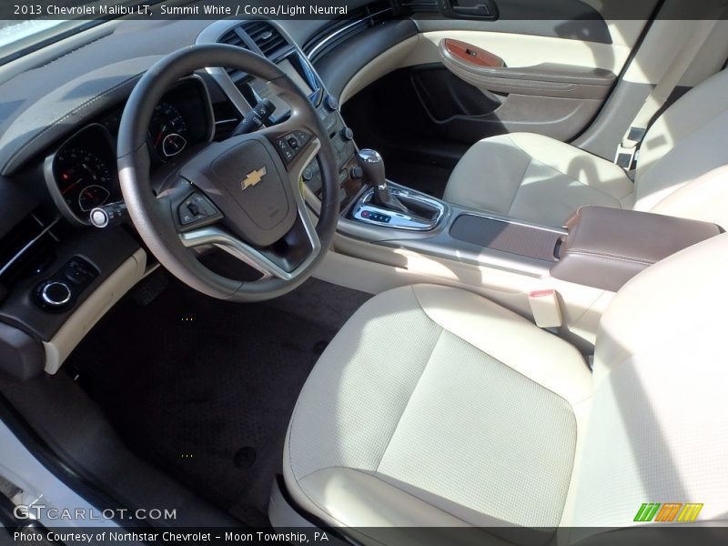 Summit White / Cocoa/Light Neutral 2013 Chevrolet Malibu LT