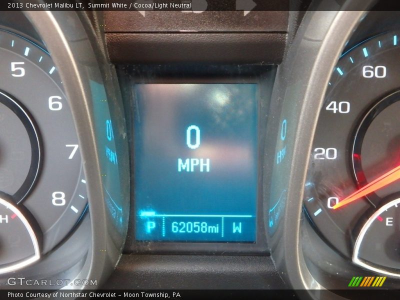 Summit White / Cocoa/Light Neutral 2013 Chevrolet Malibu LT