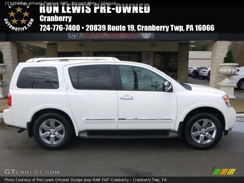 Blizzard White / Charcoal 2011 Nissan Armada Platinum 4WD