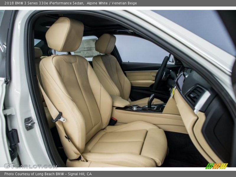 Alpine White / Venetian Beige 2018 BMW 3 Series 330e iPerformance Sedan
