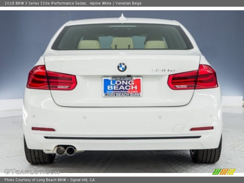 Alpine White / Venetian Beige 2018 BMW 3 Series 330e iPerformance Sedan