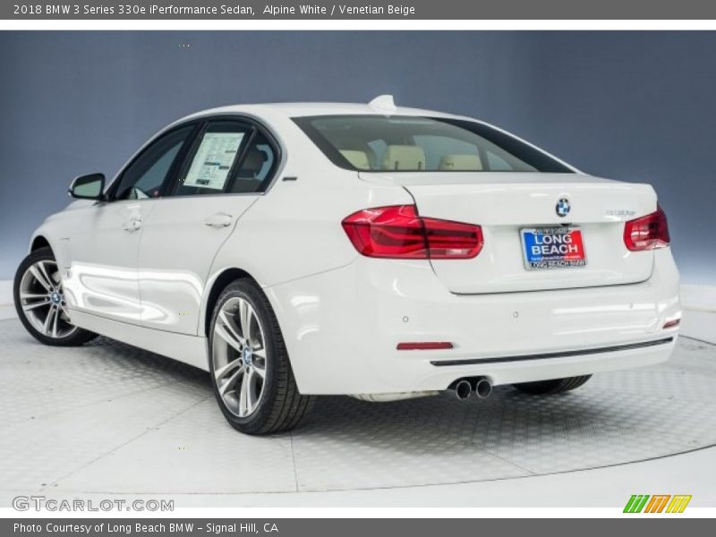 Alpine White / Venetian Beige 2018 BMW 3 Series 330e iPerformance Sedan