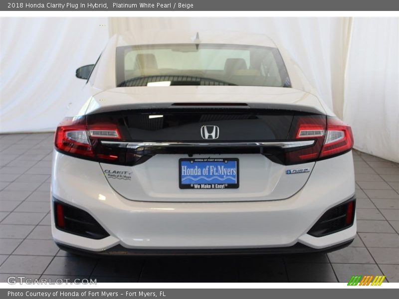 Platinum White Pearl / Beige 2018 Honda Clarity Plug In Hybrid