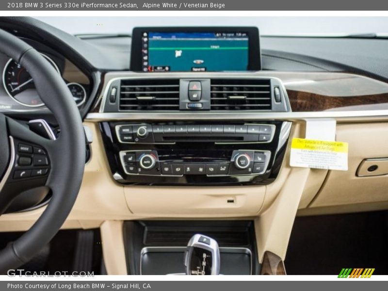 Alpine White / Venetian Beige 2018 BMW 3 Series 330e iPerformance Sedan