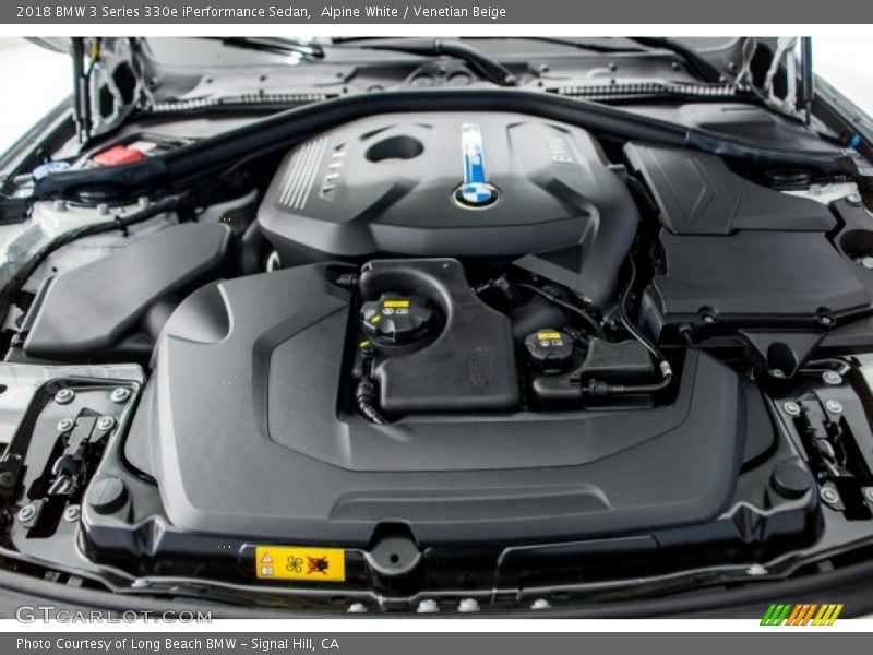Alpine White / Venetian Beige 2018 BMW 3 Series 330e iPerformance Sedan