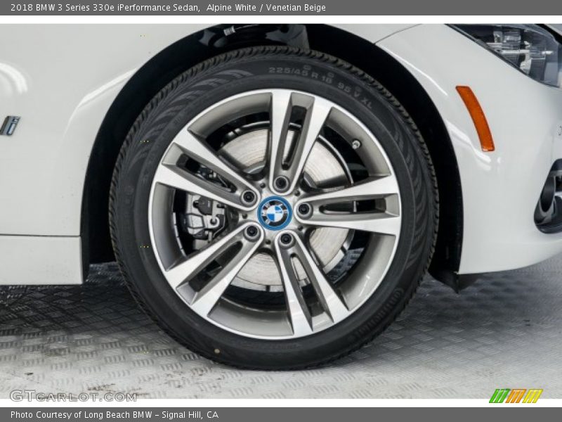 Alpine White / Venetian Beige 2018 BMW 3 Series 330e iPerformance Sedan
