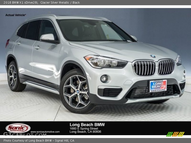 Glacier Silver Metallic / Black 2018 BMW X1 sDrive28i