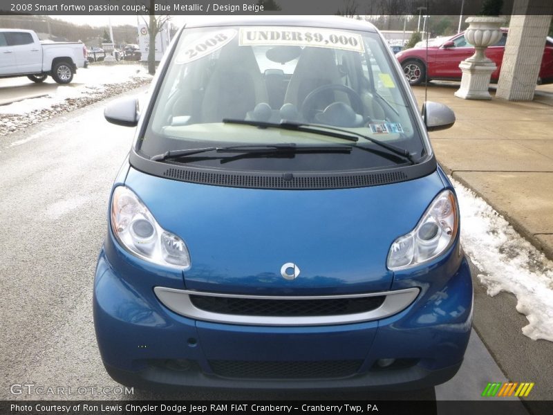 Blue Metallic / Design Beige 2008 Smart fortwo passion coupe