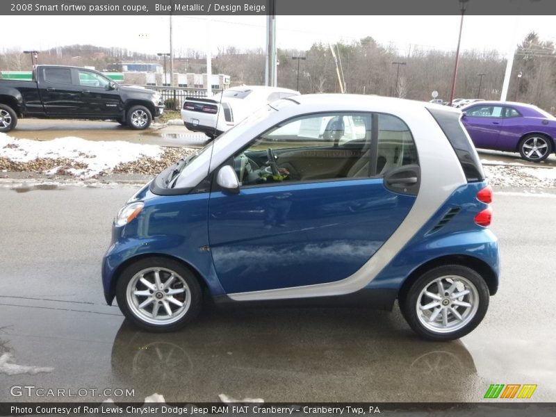 Blue Metallic / Design Beige 2008 Smart fortwo passion coupe