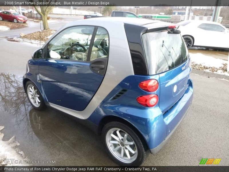Blue Metallic / Design Beige 2008 Smart fortwo passion coupe