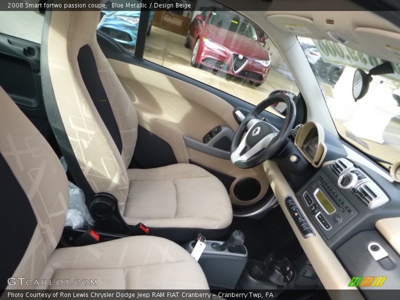 Blue Metallic / Design Beige 2008 Smart fortwo passion coupe