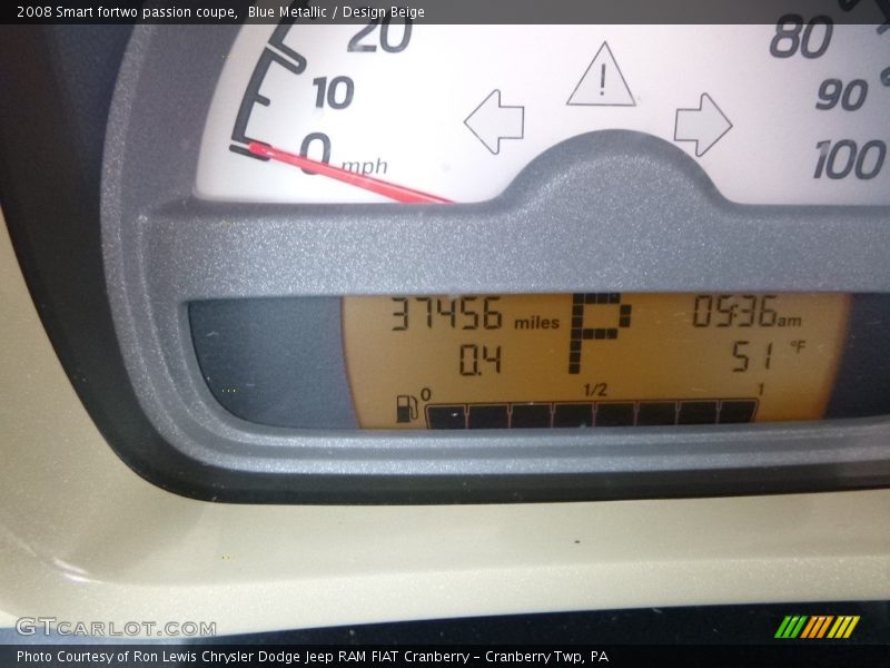 Blue Metallic / Design Beige 2008 Smart fortwo passion coupe