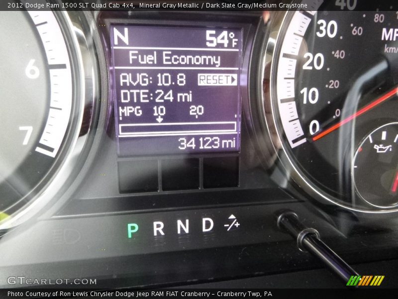 Mineral Gray Metallic / Dark Slate Gray/Medium Graystone 2012 Dodge Ram 1500 SLT Quad Cab 4x4