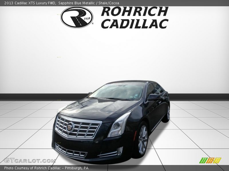 Sapphire Blue Metallic / Shale/Cocoa 2013 Cadillac XTS Luxury FWD