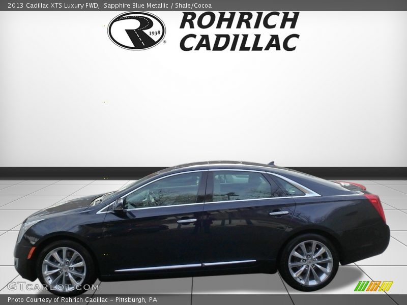 Sapphire Blue Metallic / Shale/Cocoa 2013 Cadillac XTS Luxury FWD