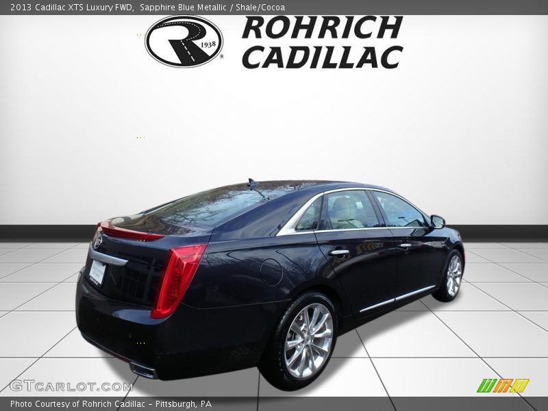 Sapphire Blue Metallic / Shale/Cocoa 2013 Cadillac XTS Luxury FWD