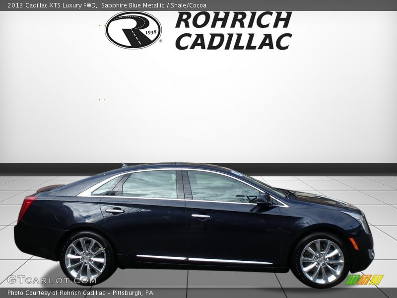 Sapphire Blue Metallic / Shale/Cocoa 2013 Cadillac XTS Luxury FWD