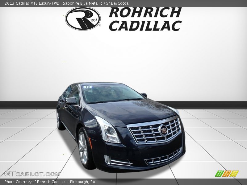 Sapphire Blue Metallic / Shale/Cocoa 2013 Cadillac XTS Luxury FWD