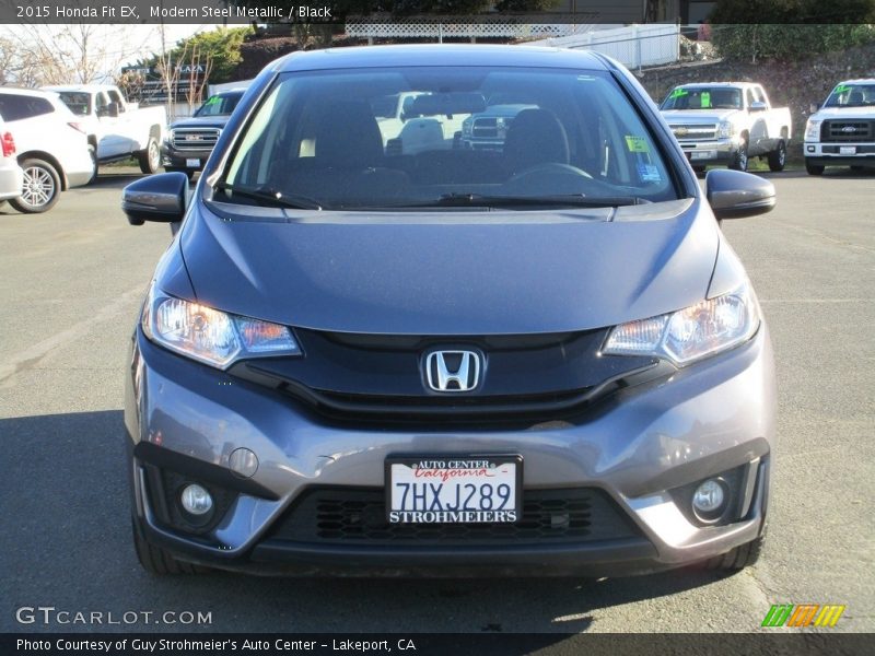 Modern Steel Metallic / Black 2015 Honda Fit EX