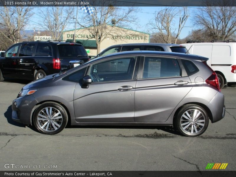 Modern Steel Metallic / Black 2015 Honda Fit EX