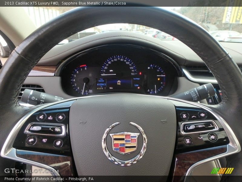 Sapphire Blue Metallic / Shale/Cocoa 2013 Cadillac XTS Luxury FWD