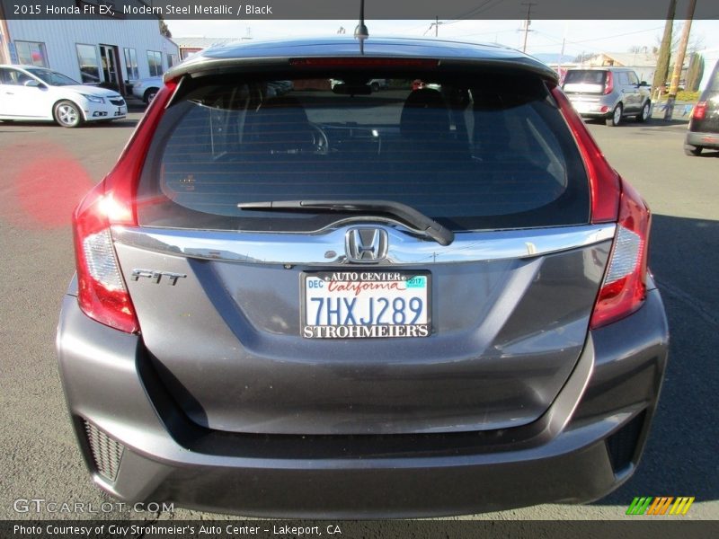 Modern Steel Metallic / Black 2015 Honda Fit EX
