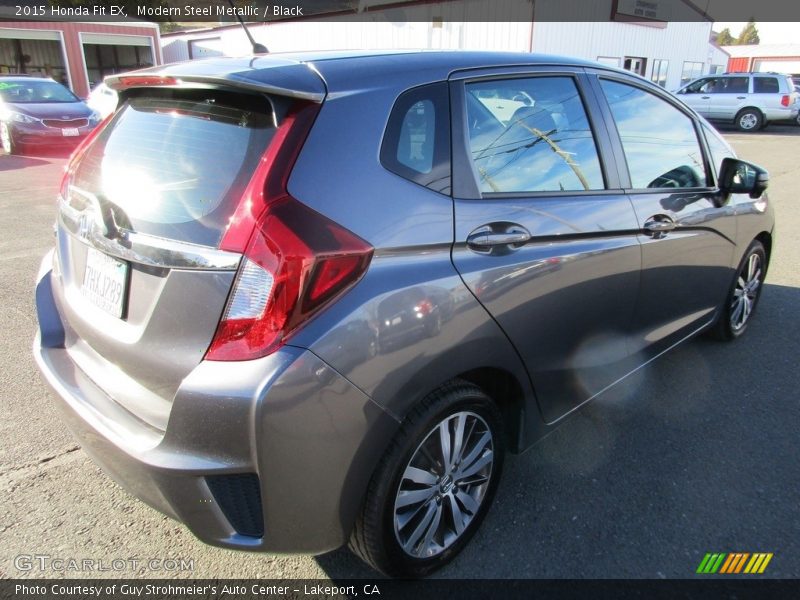 Modern Steel Metallic / Black 2015 Honda Fit EX